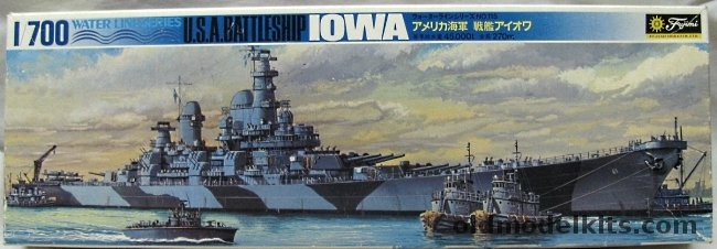 Fujimi 1/700 USS Iowa BB61 Battleship, 115 plastic model kit